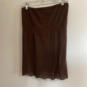 Elie Tahari silk/cashmere strapless top